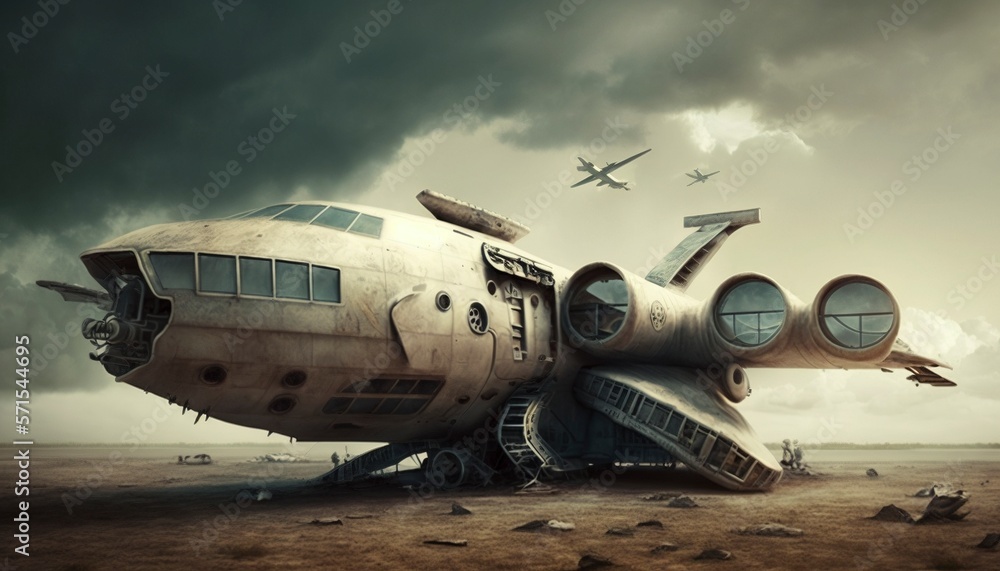 Obraz premium Futuristic Plane Design - The Future Of Air Travel