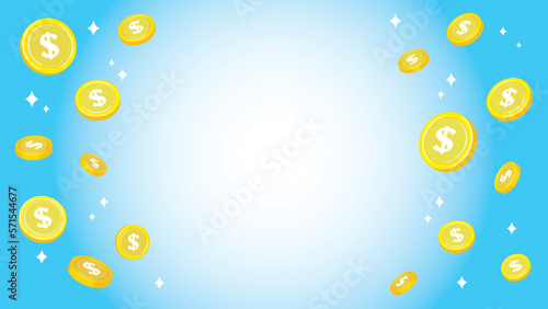 コイン　背景（ドル）