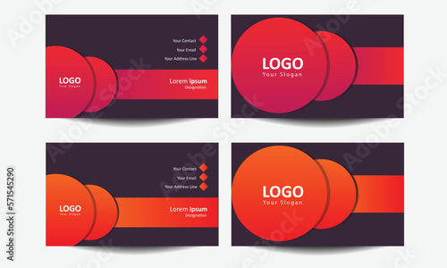 Modern business card design . double sided business card design template .