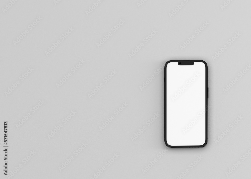 Single iPhone 14 style phone mockup. Advertising marketing template with copy space on painted texture background. Single iPhone 14 style phone mockup. Advertising marketing template with copy space on painted texture background.