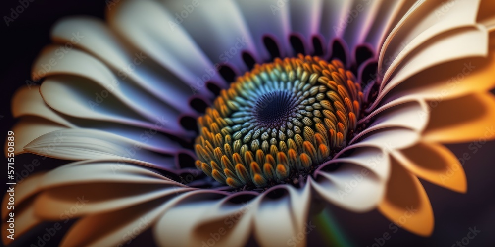 Macro photography of a flower. Generative AI Macro photography of a flower. Generative AI