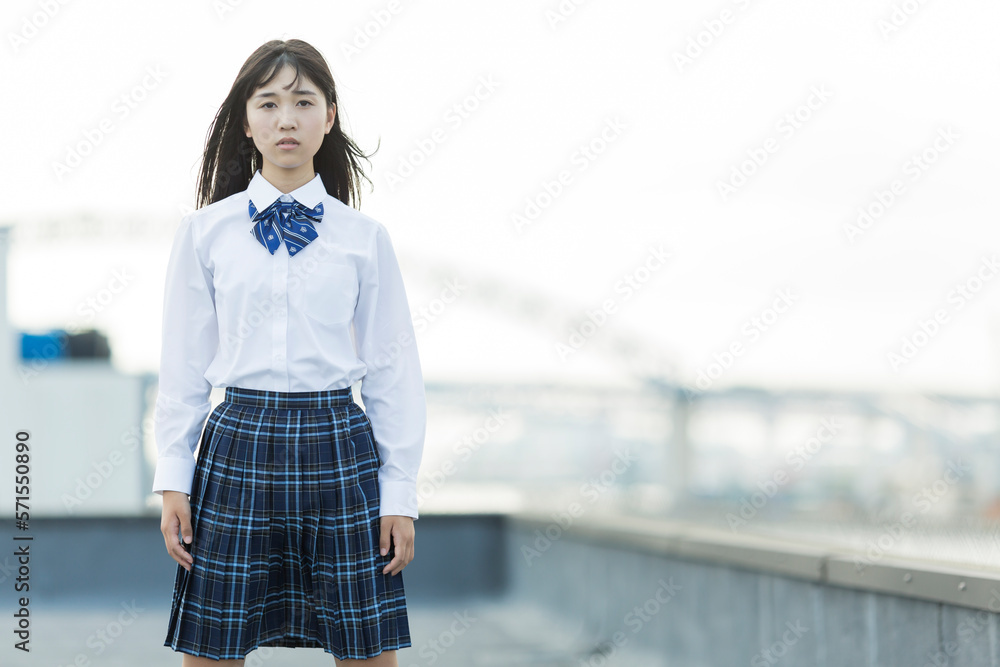 笑顔の女子学生 笑顔の女子学生