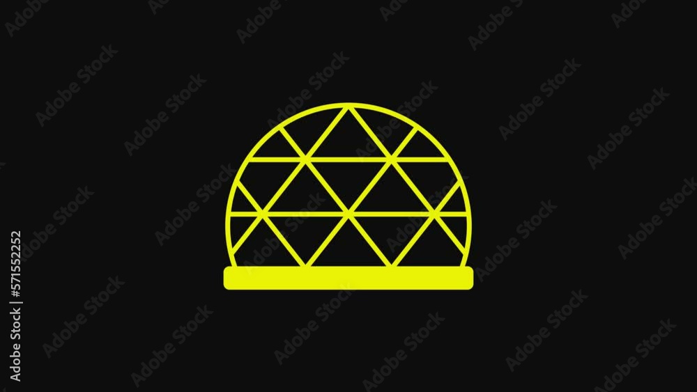 Yellow Playground climbing equipment icon isolated on black background. Kid playground climb. 4K Video motion graphic animation Yellow Playground climbing equipment icon isolated on black background. Kid playground climb. 4K Video motion graphic animation