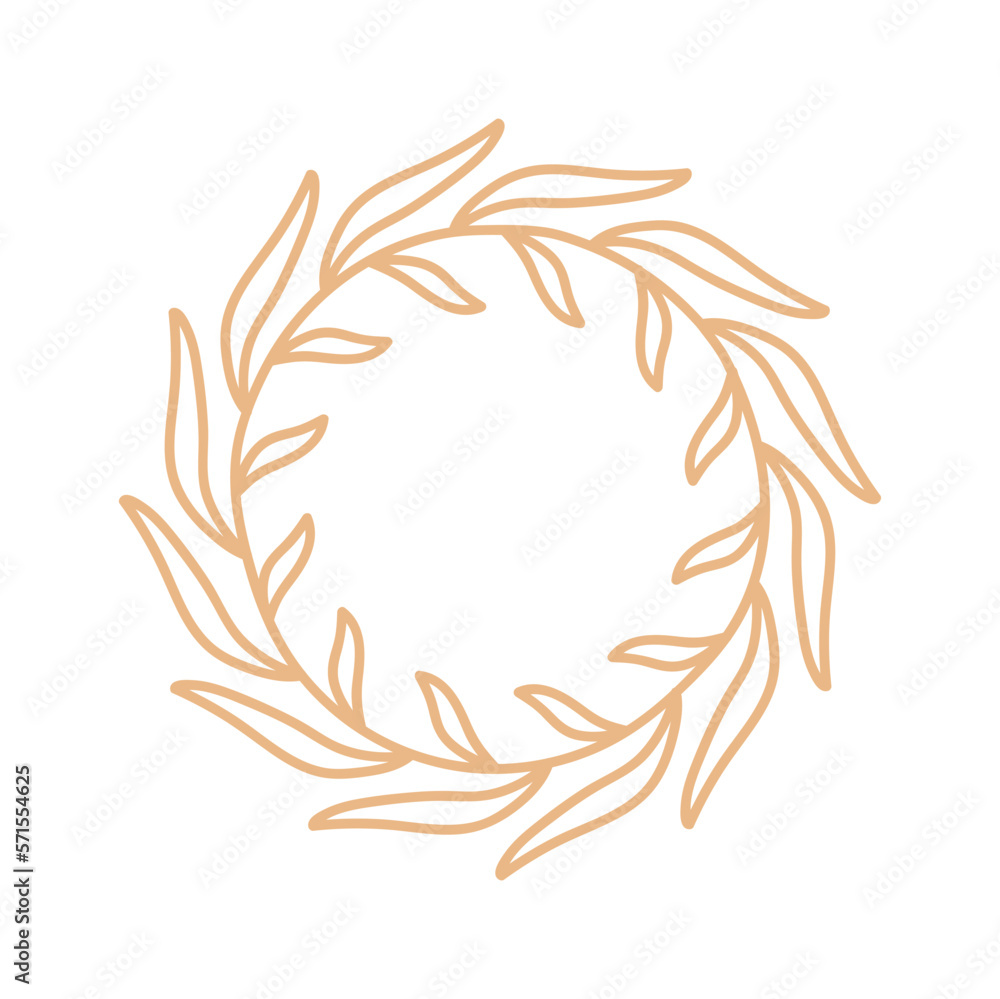 Vector of floral logos with leaves for designer for any company or business that has a nature or green based profile
