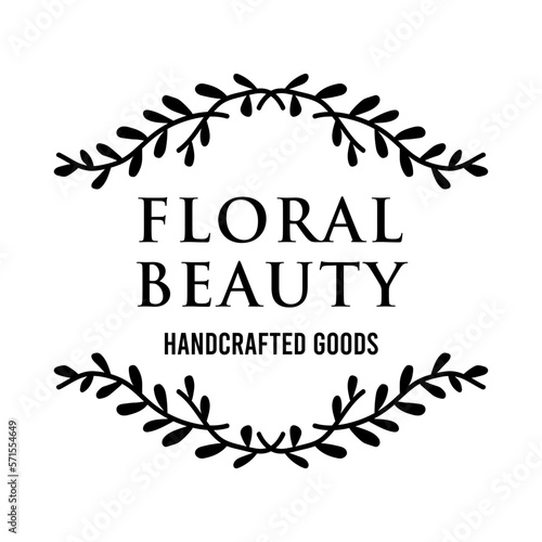 Hand drawn logo collection. Logo design with floral ornament and beautiful fonts. For designers, florists, photographers and other creative professions