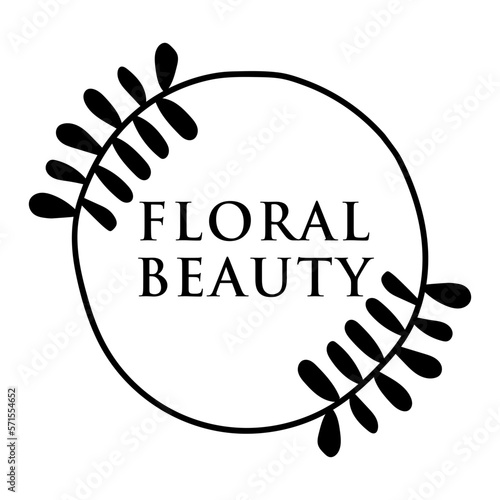 Hand drawn logo collection. Logo design with floral ornament and beautiful fonts. For designers, florists, photographers and other creative professions