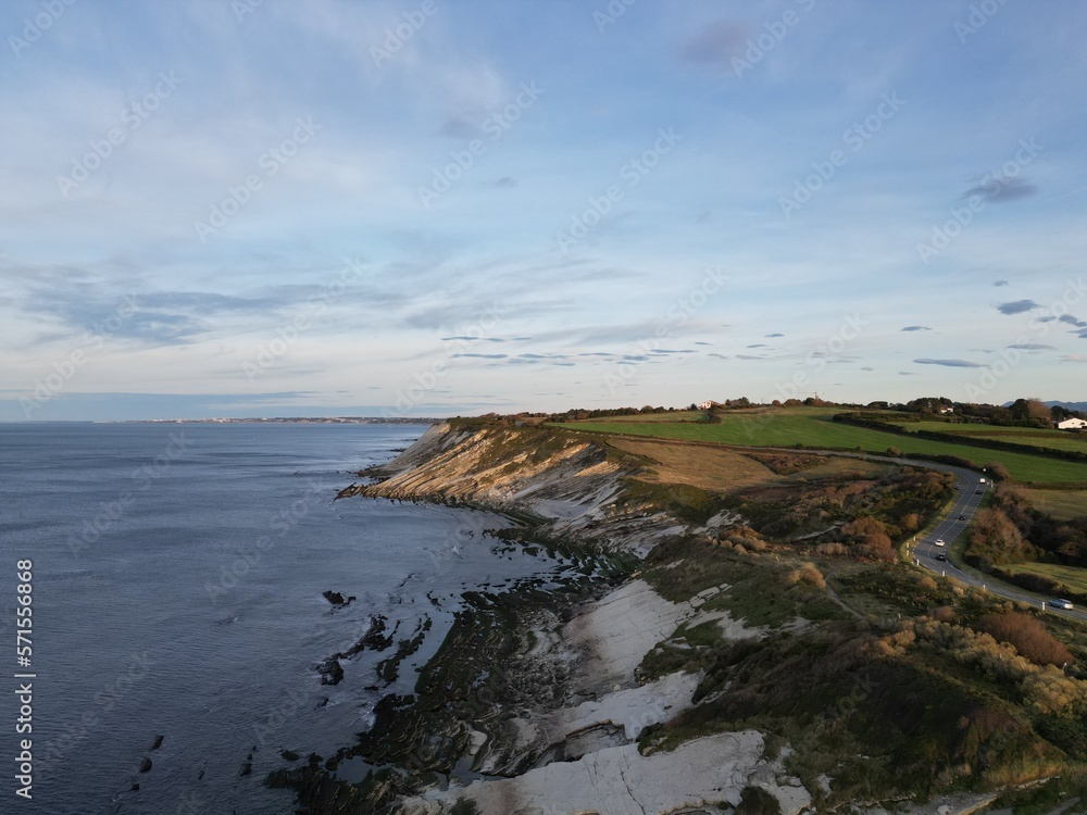 Corniche Basque a Hendaye vue de drone, Pays basque , Océan Atlantique , Sud-Ouest
