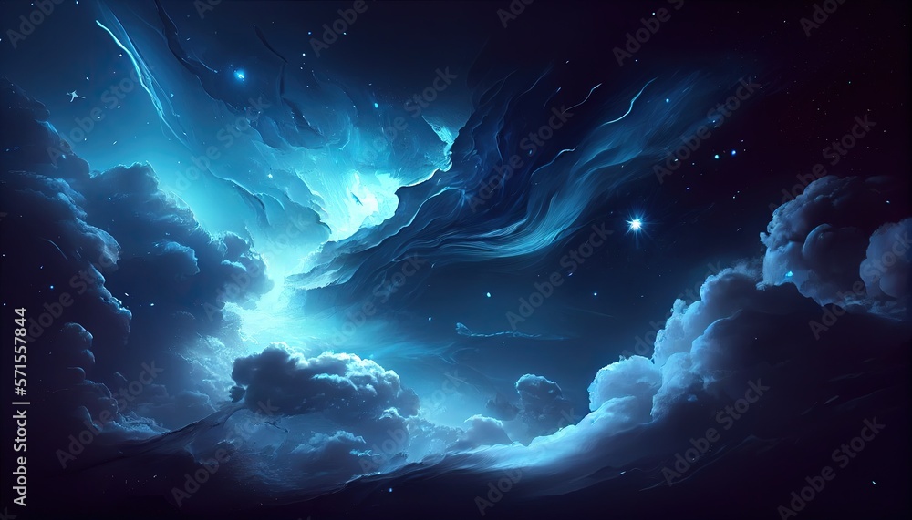 Premium AI Image  Night Sky Full of Stars Background Generative AI