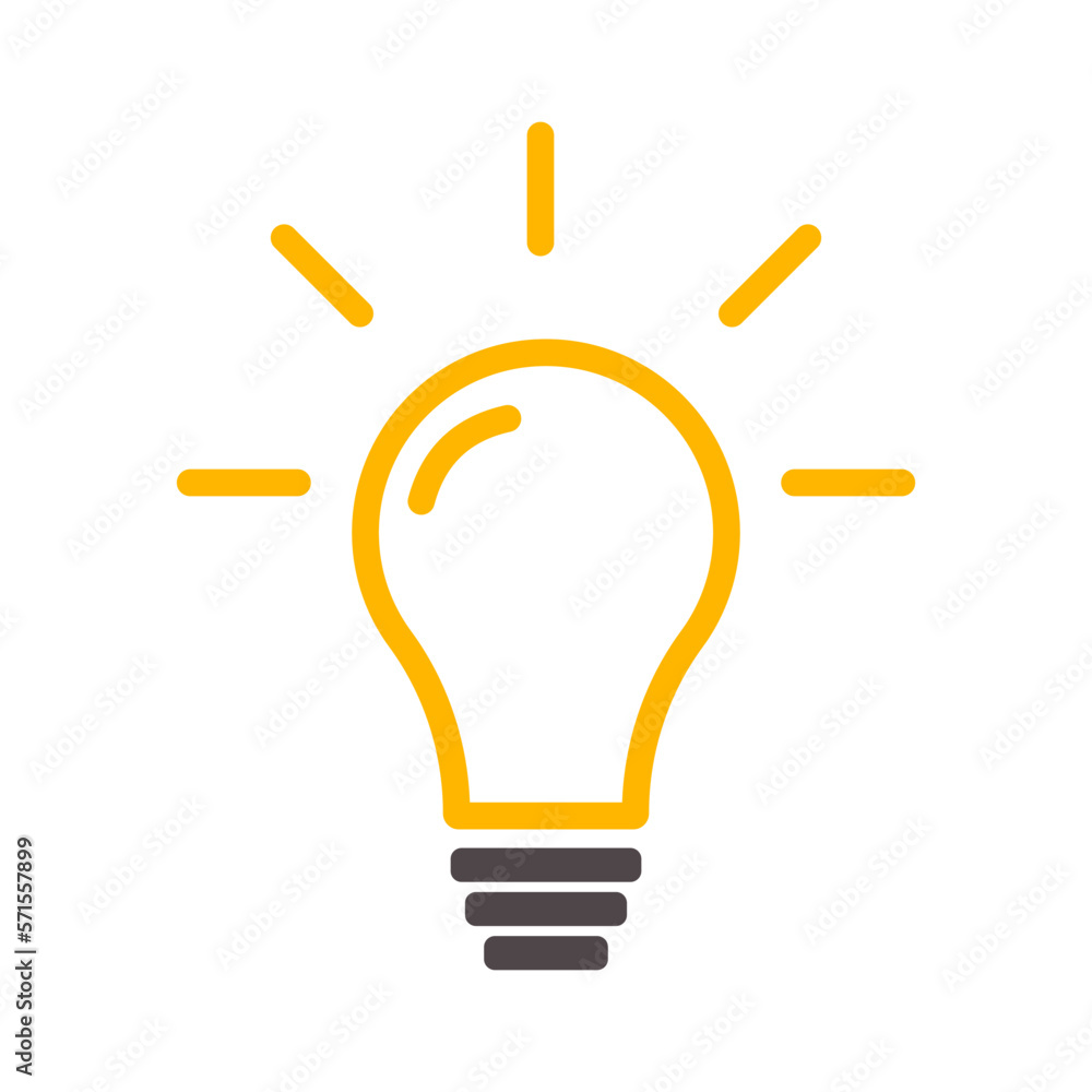 Light Bulb Line Icon Vector, Isolated On White Background, Creative Thinking, Analytical Thinking For Processing. Light Bulb Line Icon Vector, Isolated On White Background, Creative Thinking, Analytical Thinking For Processing.