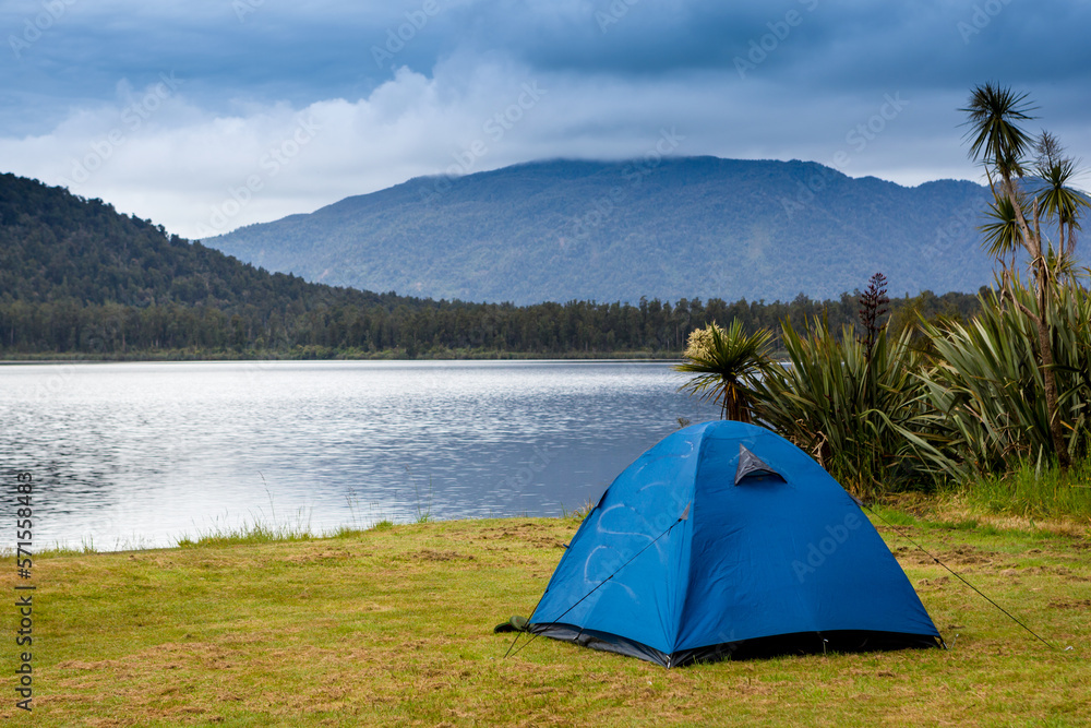 Camping in the wilderness. New Zealand