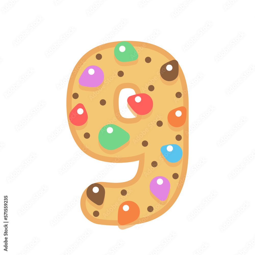 9 Cookies chocolate alphabet 9 Cookies chocolate alphabet