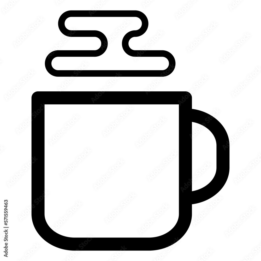Coffee cup outline icon. linear style sign for mobile concept and web design. Hot drink simple line vector icon. Symbol, logo illustration Coffee cup outline icon. linear style sign for mobile concept and web design. Hot drink simple line vector icon. Symbol, logo illustration