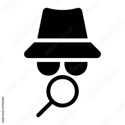 detective glyph icon