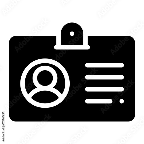 id card glyph icon