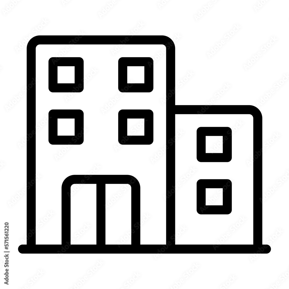 office building line icon office building line icon