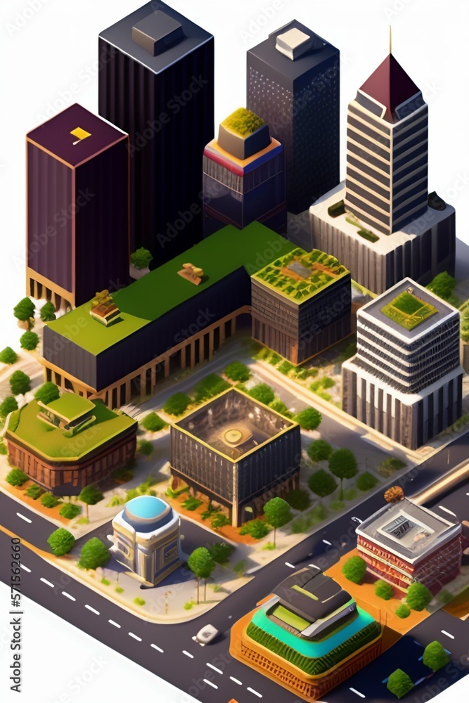 Isometric View of the City Isometric View of the City
