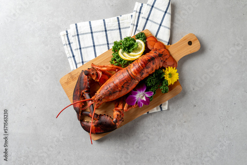 Steamed Lobster Korean food dish 