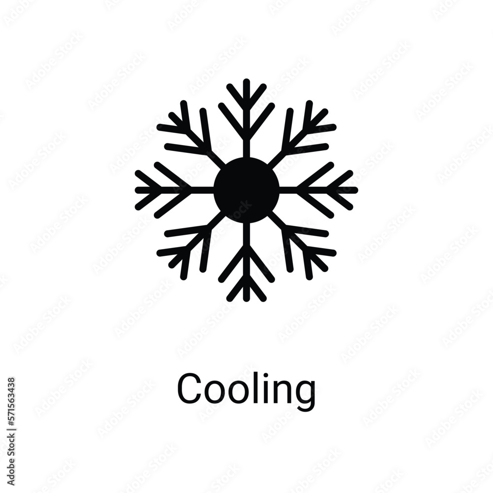 cooling Icons design stock illustration.