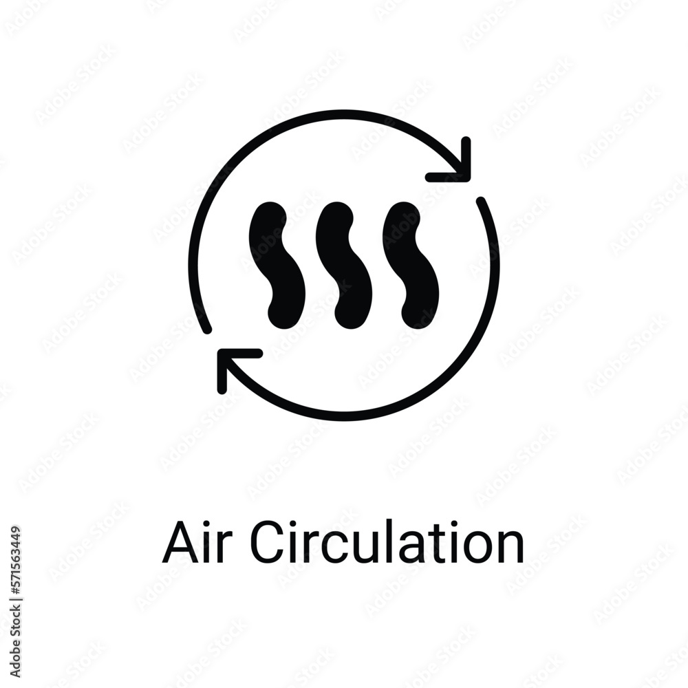Obraz premium air circulation Icons design stock illustration.
