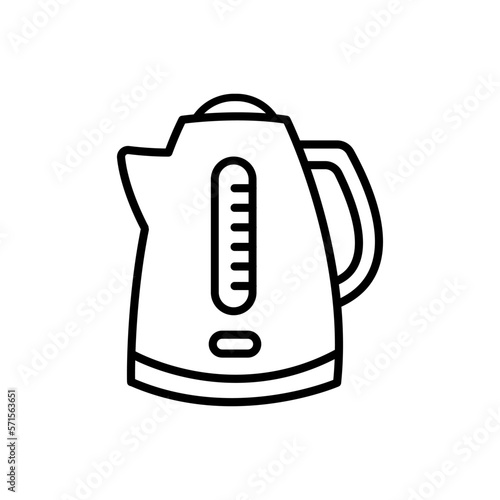 Electric kettle icon line symbol. Premium quality isolated teapot element in trendy style.