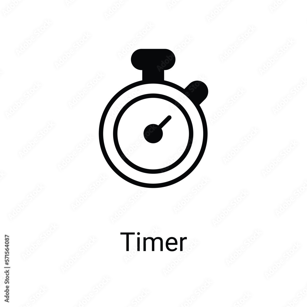 timer Icons design stock illustration.