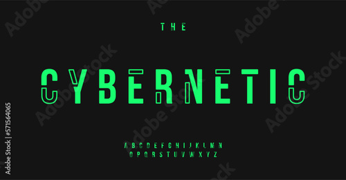 Cyber alphabet, futuristic high letters, geometric font for cybernetic logo, HUD text, electronic tech monogram, hitech headline, matrix typography, hacker typo graphic. Vector typographic design