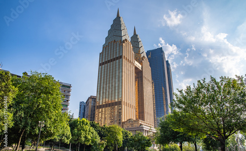 Street view of Nanbin Road, Chongqing, China photo