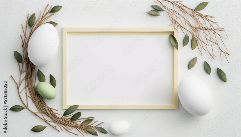 Easter mock-up with space for text generative ai