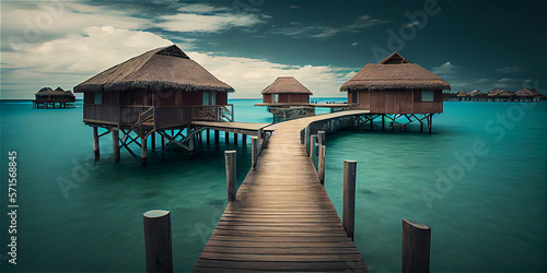 Wooden overwater bungalow i...