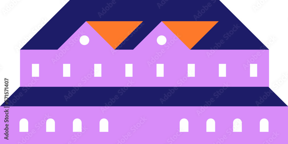 Building Type House Vector