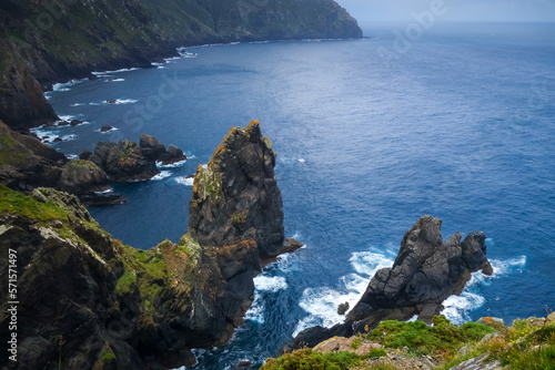 Cape Ortegal cliffs and atlantic ocean, Galicia, Spain photo