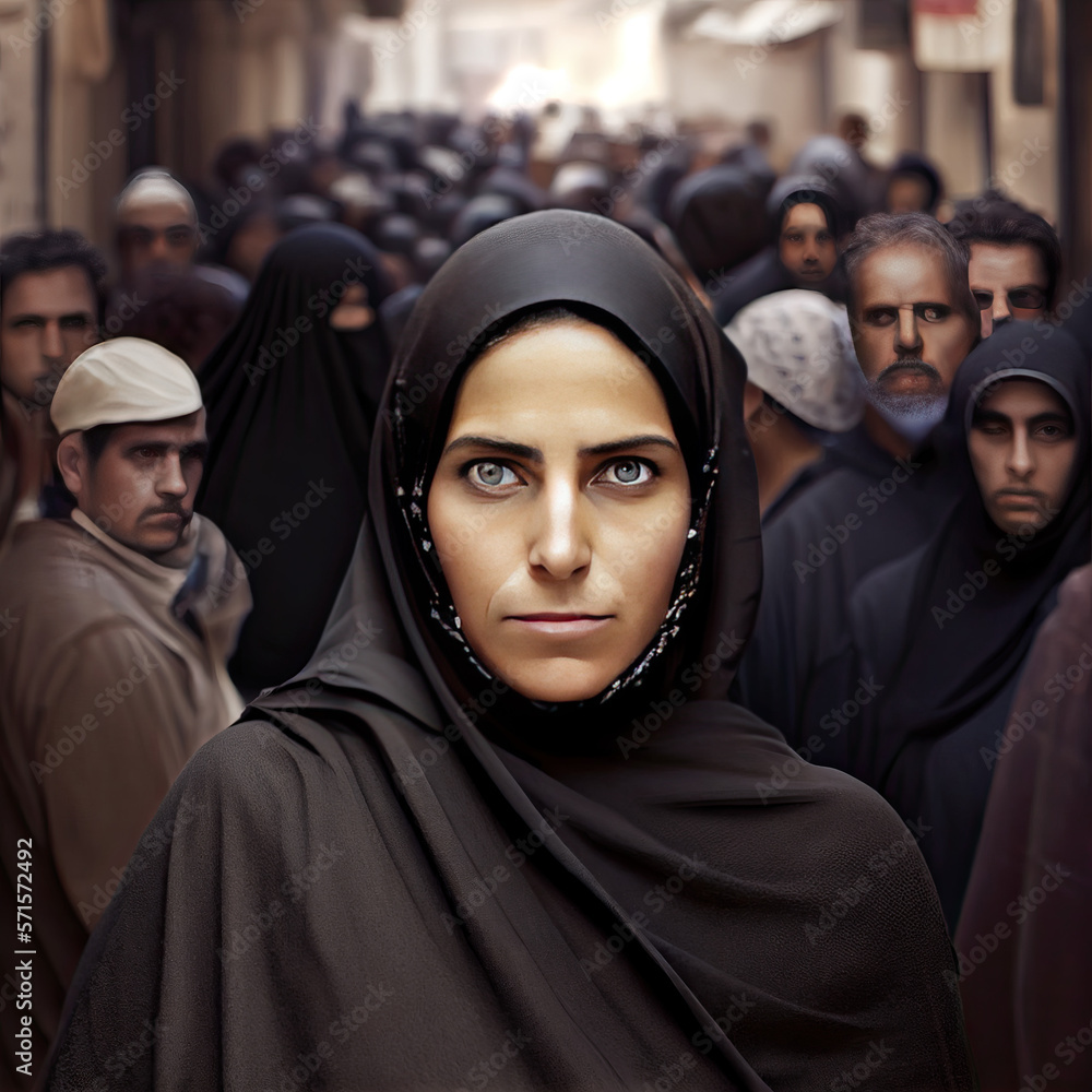 Beautiful imaginary arab lady in the market,generative AI Beautiful imaginary arab lady in the market,generative AI