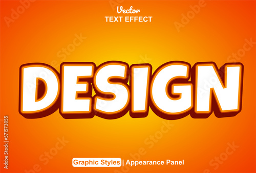 design text effect with graphic style and editable.