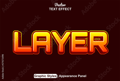 layer text effect with graphic style and editable.
