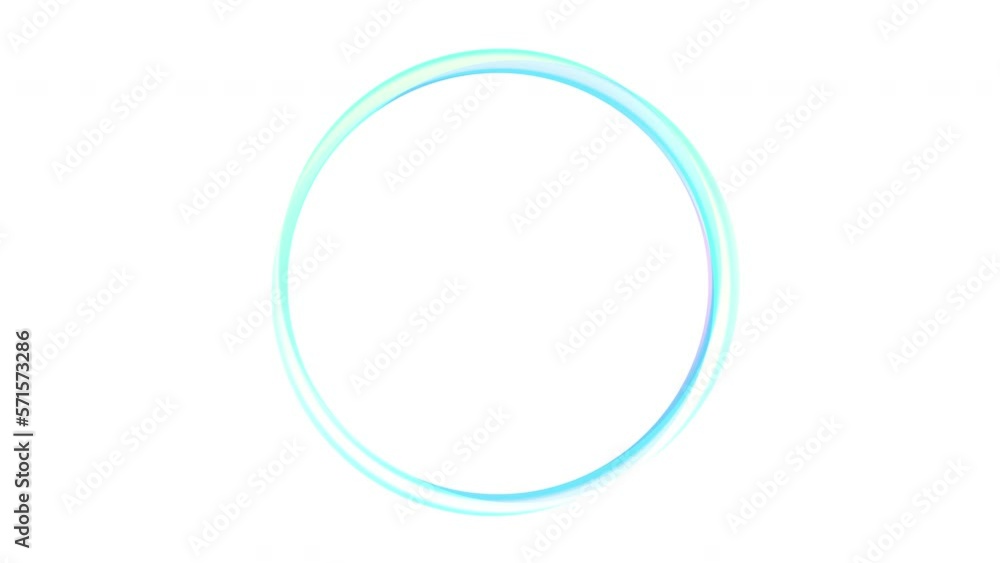Round circle loop blue color with an isolated white area. 4k loop video footage with ring frame with copy space. Round circle loop blue color with an isolated white area. 4k loop video footage with ring frame with copy space.