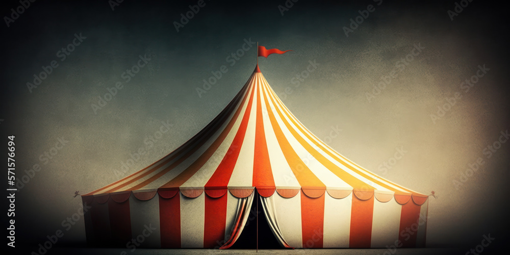 vintage circus tent. generative ai Illustration Stock | Adobe Stock