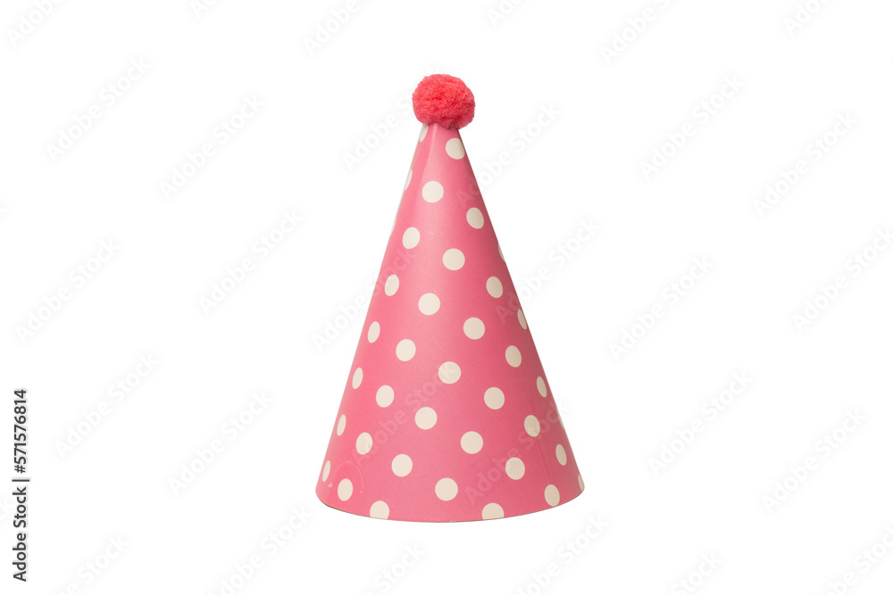 Bright and colorful birthday cap isolated on a white background. Bright and colorful birthday cap isolated on a white background.