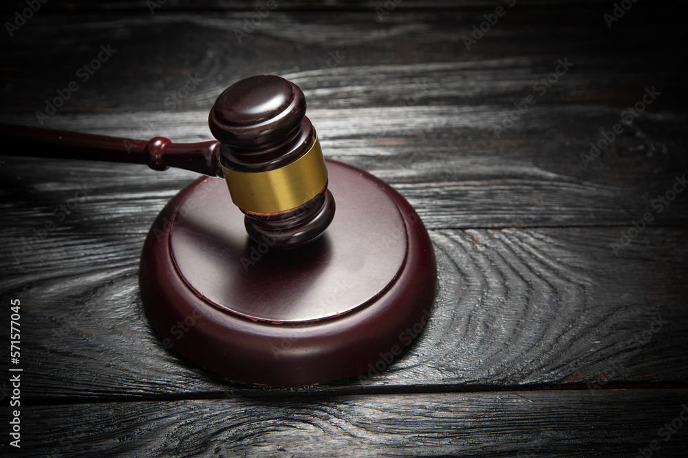 Judge Gavel on the black desk. Law concept Judge Gavel on the black desk. Law concept