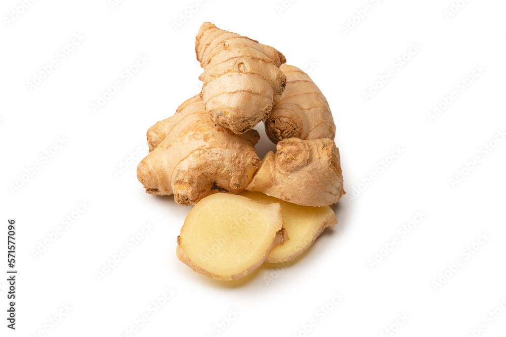 Ginger root isolated on white background. Ginger root isolated on white background.
