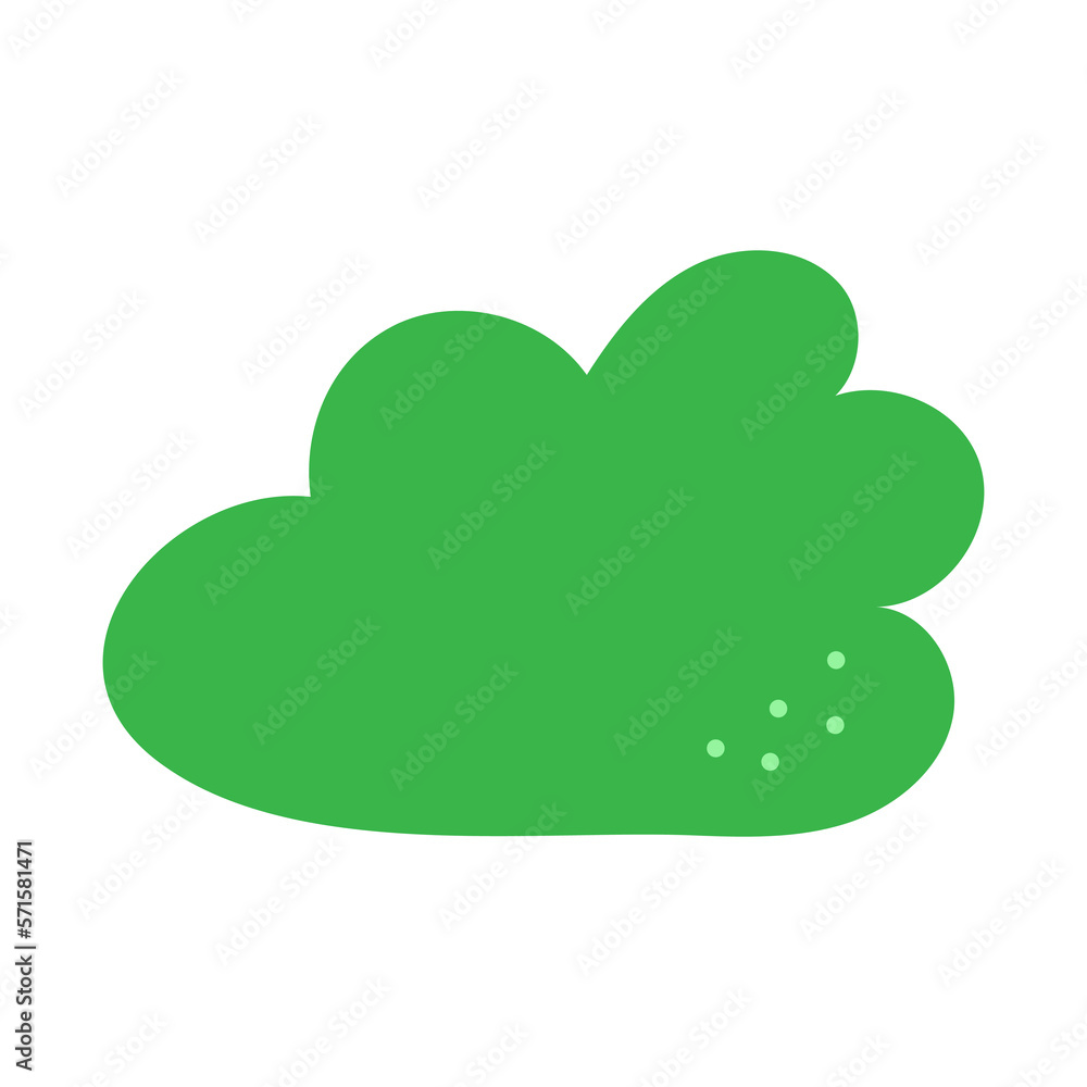 Green shrub doodle illustration. Isolated vector illustration Green shrub doodle illustration. Isolated vector illustration