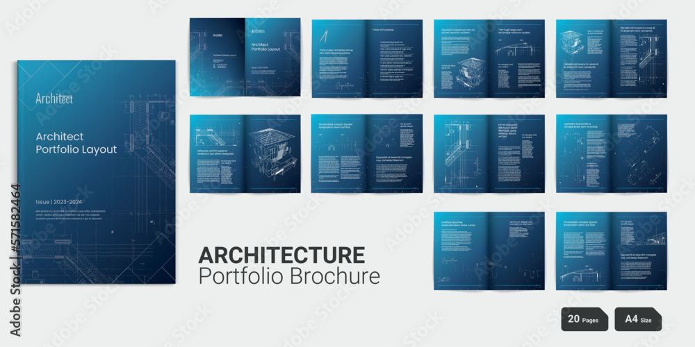 Architecture Portfolio Brochure Template Architect Portfolio Layout