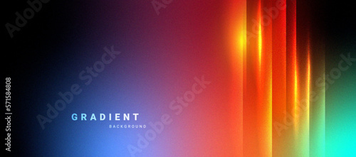 Blur gradient background with grainy texture, glowing light effect.Vector illustration.

