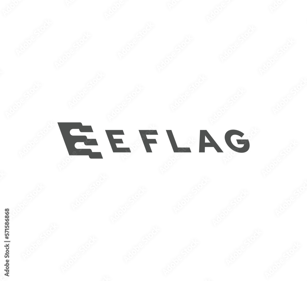 initial Letter E FLAG for your business or company logo initial Letter E FLAG for your business or company logo