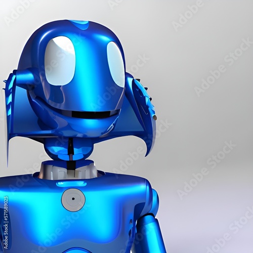blue robot cyborg