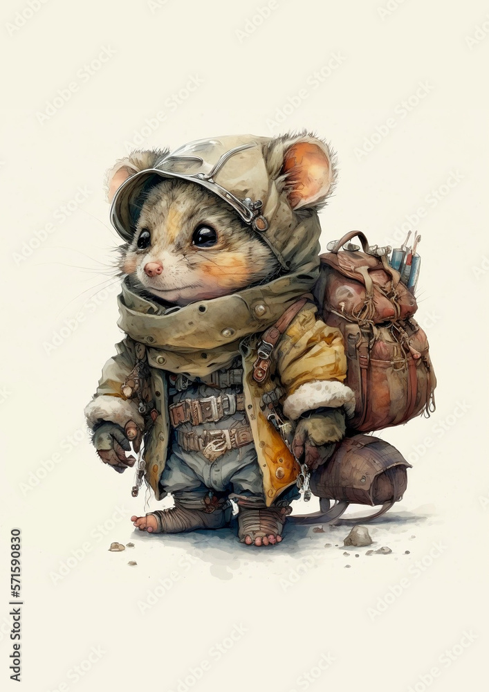 Adventures with Mouse: Exploring the Wild with Cute Animals and Stylish Gear - AI Generative Adventures with Mouse: Exploring the Wild with Cute Animals and Stylish Gear - AI Generative