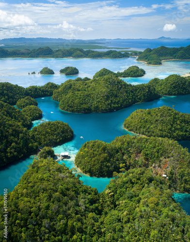 Aerial view of Sugba Lagoon, Siargao, Philippines. photo