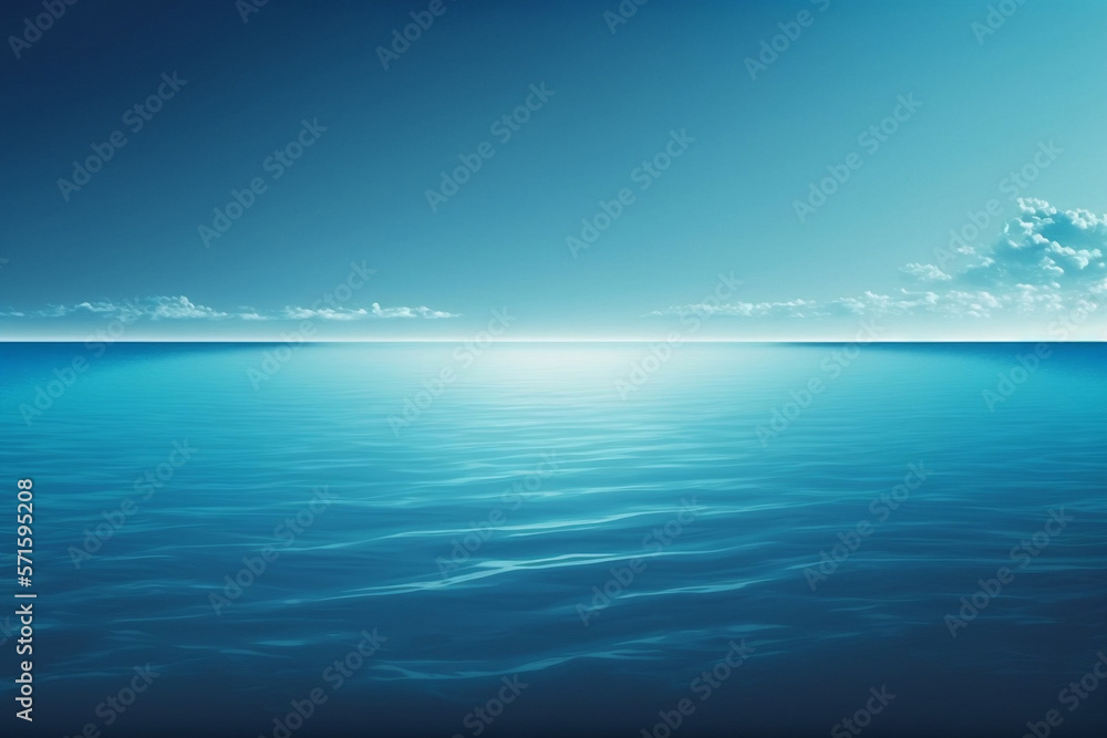 blue sea and blue sky (Generated by AI)