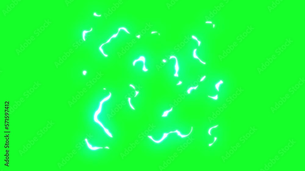 Animation electric blue color with motion blur on green screen background Animation electric blue color with motion blur on green screen background