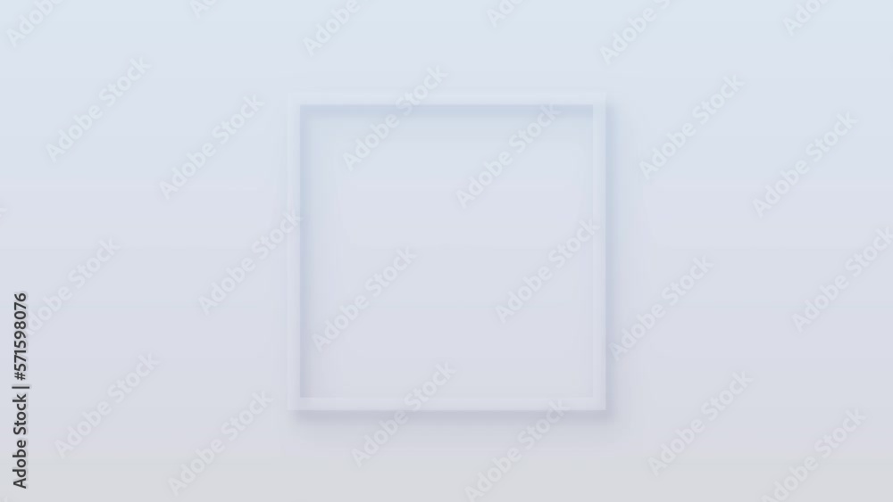 Abstract 3d square on white background. Minimal geometry motion graphics animation. Seamless loop Abstract 3d square on white background. Minimal geometry motion graphics animation. Seamless loop