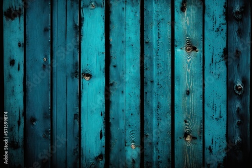 Blue Vintage Wood Textured Background (Created with Generative AI)